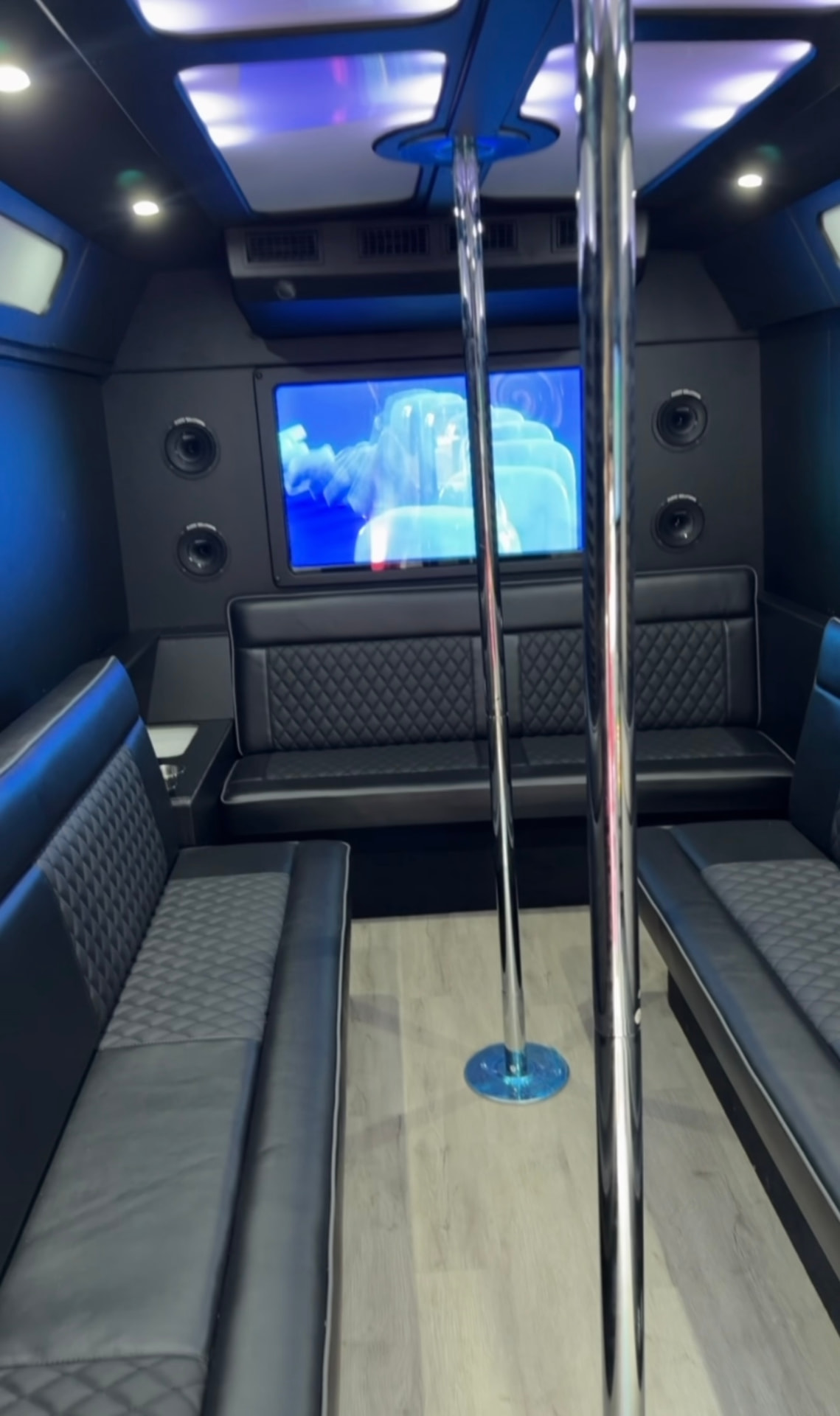 Good Times Party Bus interior detail 1